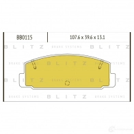 Тормозные колодки задние BLITZ bb0115 Mazda 323 (BJ) 6 Седан 1.8 Protege 125 л.с. 1998 – 2004 N RHHRR