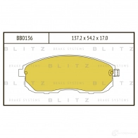 Тормозные колодки передние BLITZ Q3G 97 1422986369 bb0136