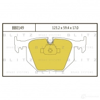 Тормозные колодки задние BLITZ bb0149 Bmw X3 (E83) 1 Кроссовер 2.5 xDrive 25 i 218 л.с. 2008 – 2010 SAV 02I