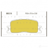 Тормозные колодки задние BLITZ HFXZ Q bb0258 1422986222