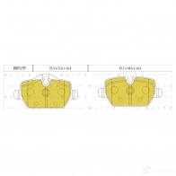 Тормозные колодки задние BLITZ 2 JDPJYL Mini Countryman (R60) 1 Хэтчбек 1.6 Cooper D 112 л.с. 2010 – 2016 bb0329p