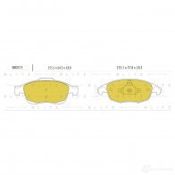 Тормозные колодки передние BLITZ Citroen Berlingo 2 (B9, PF2) Минивэн 1.6 HDi 110 112 л.с. 2010 – наст. время bb0373 18 YIBT