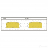 Тормозные колодки задние BLITZ bb0382 83R4P W Opel Antara (D) 2 Кроссовер 2.0 CDTI 4x4 170 л.с. 2016 – наст. время