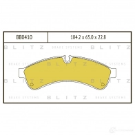 Тормозные колодки задние BLITZ 0 MSYAW bb0410 Iveco Daily 4 Грузовик 65C15 146 л.с. 2006 – 2011
