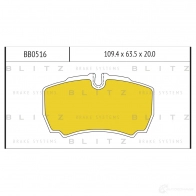 Тормозные колодки задние BLITZ K8A S0 1422986038 bb0516