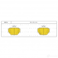 Тормозные колодки передние BLITZ T0 VY7 Smart Fortwo (450) 1 Купе 0.8 CDI (4500. 4501) 41 л.с. 2004 – 2007 bb0556