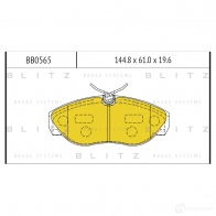 Тормозные колодки передние BLITZ R2 BYJ 1436949893 bb0565