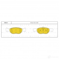 Тормозные колодки передние BLITZ bb0567 Fiat Punto (188) 2 1999 – 2010 Z2 BZGZU