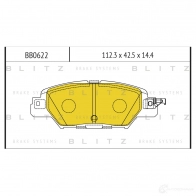 Тормозные колодки задние BLITZ XZHZ E2 bb0622 Mazda CX-5 (KF) 2 Кроссовер 2.0 AWD 163 л.с. 2018 – 2024