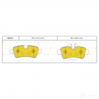 Тормозные колодки задние BLITZ Mini Clubman (R55) 1 Универсал 1.6 Cooper S 163 л.с. 2007 – 2010 bb0629 31U5 H2C