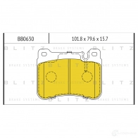 Тормозные колодки передние BLITZ bb0630 Q 4X5Y3E Mercedes C-Class (W203) 2 Седан 2.7 C 270 CDI (2016) 163 л.с. 2000 – 2007