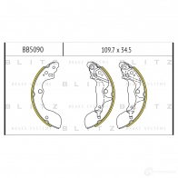 Барабанные тормозные колодки BLITZ 8KD IVO bb5090 Fiat Sedici (FY) 1 Кроссовер 1.9 D Multijet 120 л.с. 2006 – 2011