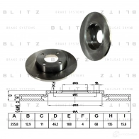 Тормозной диск передний сплошной BLITZ ZP 99MB bs0100 1422986583