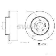 Тормозной диск SWAG 1XXUJ 9Z Mercedes C-Class (C205) 4 Купе 2.1 C 250 d (2008) 204 л.с. 2015 – 2024 10 10 7726