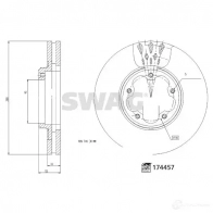 Тормозной диск SWAG C1QZ T 1437826245 33 10 2209 - Изображение 3