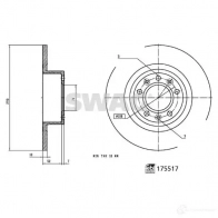 Тормозной диск SWAG T VRZ8 Peugeot 508 1 (8E) Универсал 2.0 HDi 180 RxH 181 л.с. 2014 – 2025 33 10 2935