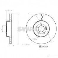 Тормозной диск SWAG S9 VXXU 33 10 2724 Mercedes GLC (253) 1 2015 – 2021