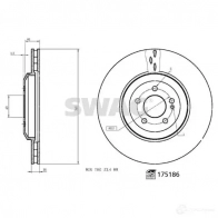 Тормозной диск SWAG Mercedes GLC (253) 1 2015 – 2021 33 10 2734 S0TH 4