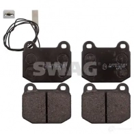 Тормозные колодки дисковые, комплект SWAG 3 I24E 74 11 6007 1451678 4054228500077