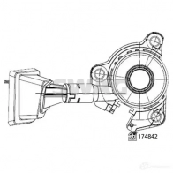 Гидравлический выжимной подшипник сцепления SWAG GWGF 4 Peugeot 508 1 (8D) Седан 1.6 THP 156 л.с. 2010 – наст. время 33 10 2519