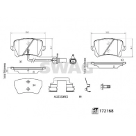 Тормозные колодки дисковые, комплект SWAG 33 10 5313 AK4Z HG 1440648782 - Изображение 2