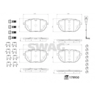 Тормозные колодки дисковые, комплект SWAG 33 10 5568 Volkswagen Transporter (T6) 6 Грузовик 2.0 TDI 4motion 199 л.с. 2019 – 2024 GRK 9FQ