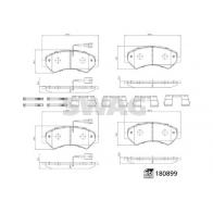 Тормозные колодки дисковые, комплект SWAG HVK V0H 33 10 7998 Peugeot Boxer 3 (290) 2014 – 2020