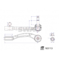 Рулевой наконечник SWAG RJ3Z T7 33 10 8836 Mercedes Sprinter (907, 910) 3 Кабина с шасси (3T) 2.1 211 CDI (921. 923) 114 л.с. 2018 – 2025