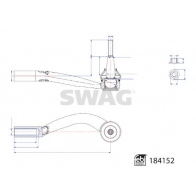 Рулевой наконечник SWAG 7SE23 6 Volvo XC40 1 (536) Кроссовер 1.5 T3 156 л.с. 2018 – 2025 33 10 9284