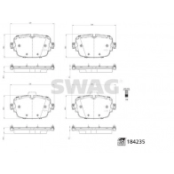 Тормозные колодки дисковые, комплект SWAG G 7SQ0D 33 10 9325 1440649649