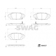 Тормозные колодки дисковые, комплект SWAG FT 0IF 33 10 9371 1440649655