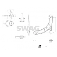 Рычаг подвески SWAG 33 10 3923 1440652335 UBH6 5 - Изображение 3