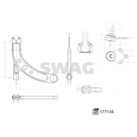 Рычаг подвески SWAG H5 YM3 33 10 3924 1440652336 - Изображение 3
