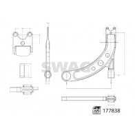 Рычаг подвески SWAG 33 10 4324 9 A2XWN 1440652412 - Изображение 2