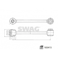 Стойка стабилизатора SWAG 33 10 8954 DT6H5 2 Mercedes C-Class (W205) 4 2014 – 2020