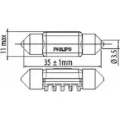 Лампа софитная C5W SV8.5 1 Вт 24 В PHILIPS 24944 FIA E9 1200901058