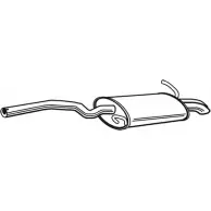 Задний глушитель FONOS 5QO NKJ7 23186 Audi A4 (B6) 2 Универсал 1.9 Tdi 101 л.с. 2001 – 2004 NAI42X3