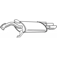 Задний глушитель FONOS M GUT9R4 Mitsubishi Carisma 1 (DA) Хэтчбек 1.8 16V GDI (DA2A) 125 л.с. 1997 – 2006 612438 W1JQZR