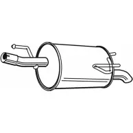 Задний глушитель FONOS Opel Meriva (A) 1 Минивэн 1.7 DTI (E75) 75 л.с. 2003 – 2010 HX9 AEZ8 YCGJG2 617786