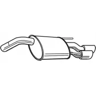 Задний глушитель FONOS 9I0P4 VL Saab 9-3 (YS3F) 2 Универсал 1.9 TiD 150 л.с. 2005 – 2015 W3LIT36 23679