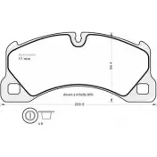 Тормозные колодки, дисковые, комплект MGA 1202268318 58SFP DO 8JP 1098