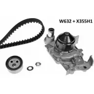 Водяной насос, помпа + комплект зубчатого ремня MGA 632K1 B4PH2 D E3JWESE Renault Kangoo (FC) 1 Фургон 1.2 (FC01. FC0A. FC0F) 58 л.с. 1997 – 2025
