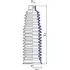 Пыльник рулевой рейки DA SILVA 1LH17 Q38 UZ 1202465251 K5492