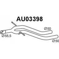 Выхлопная труба глушителя VENEPORTE Audi A6 (C6) 3 Седан 2.7 Tdi 163 л.с. 2004 – 2011 LNOHCBS AU03398 N9C IFTC