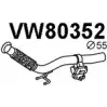 Выхлопная труба глушителя VENEPORTE Volkswagen Golf 7 (5G1, BQ1, BE2) Хэтчбек 1.6 TDI 105 л.с. 2012 – наст. время TF 34M VW80352 ZS4KTCT