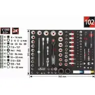 Набор торцевых ключей VIGOR V4587 1203234881 978HWR 9AEN 3M3