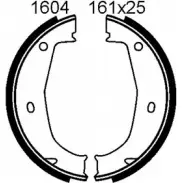 Тормозные колодки ручника, комплект BSF 01604 8LP8T5Z WV9 H8 1203446865