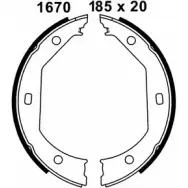 Тормозные колодки ручника, комплект BSF OX8J1 01670 1203446881 52D VG