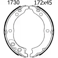 Тормозные колодки ручника, комплект BSF 1203446917 1EHUHC L ADN74W 01730
