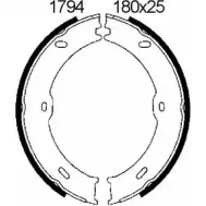 Тормозные колодки ручника, комплект BSF 1203446981 8 S8SK4 U9WALGB 01794